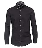 Venti Businesshemden Uni Modern Fit Schwarz 41