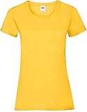 Fruit Of The Loom NEW Lady Fit Valueweight T-Shirt, Gelb (Sunflower Yellow), XXL