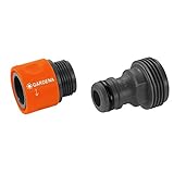 GARDENA G917-26 Conector, Standard & Geräteadapter: Steckanschluss an das Original GARDENA System für Bewässerungsgeräte mit Innengewinde, passend für 26.5 mm (G 3/4)-Gewinde, verpackt (2921-20)