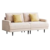 Schlafsofa Eckcouch Schlafcouch Ecksofa Sofa 3-sitzer-Stoff-schlafsofa, Beige (180cm X 77cm X 83cm)