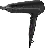 Philips DryCare Advanced Haartrockner mit ThermoProtect Technologie HP8230/00, 2100 W Föhn, 6 Gebläse- und Temperaturstufen, inkl. Stylingdüse, Fön Schw