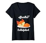 Damen Offizielles Schlafshirt Fuchs Schlafanzug Pyjama Schlafen T-Shirt mit V