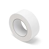 Gewebeband'Gaffa', glänzendes Klebeband aus PE-beschichtetem Gewebe, stark haftendes Gaffa-Tape mit Naturkautschuk, Breite 50 mm x Länge 50 m, 0,18 mm stark, glänzend weiß
