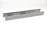 H-Pfostenanker 121 x 600 mm für 12 cm Pfosten, H-Anker schwer, Pfostenträger, Pfostenanker feuerverzinkt, Bodenhü