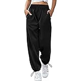 Damen Bootcut Yogahosen Hohe Taille Flare Leggings Weites Straight Bein Sporthose Schlaghose mit Tasche für Yoga Pilates F