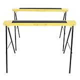 Sägebock, klappbarer Sägebock, 2 Stück Stahl-Sägebock klappbarer schwerer Stahl-Sägebock Tragbarer Sägebock Rutschfeste Ständer-Arbeitsstü