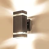 Wandleuchte Im Freien, IP54. Wasserdichte Staubdichte, Schwarze Druckguss-Aluminium-Wandlampen, Bestrahlen Auf Und Ab Wall Amp Für Den Corridor Courtyard Walkway Park