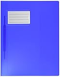 Idena 307854 - Schnellhefter für DIN A4, mit Überbreite, aus Polypropylen, transluzent blau, 1 Stück
