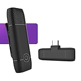 Gaolx Lavalier Funkmikrofon Kabellos Ansteckmikrofon System Wireless Microphone Mics Hotec Uhf Audioüberwachung Transmitter Empfänger Für Smartphone Laptop Pc Camcorder Kamera,