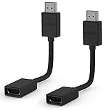 HDMI Verlängerung kurz | Fire TV Stick Kabel | HDMI - Verlängerung | Adapter Fire TV Stick | HDMI Verlängerung Kabel | Verbinder | TV Stick Verlängerung für Chromecast/Fire TV/Roku | 12cm | 2 Stück