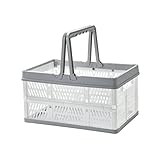 Klappbarer Einkaufskorb, Camping Picknick Korbe Organizer Einkaufskorb aus Kunststoff mit Stabilem Griff für Outdoor Reisen Picknick S