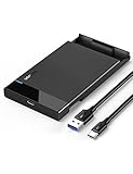 UGREEN Festplattengehäuse 2,5 Zoll USB C 3.1 Gen 2 auf SATA III bis zu 6 Gbps Externes Gehäuse für SSD und HDD in Höhe 9.5mm/7mm UASP unterstützt, SATA Gehäuse mit USB C 3.1Kabel werkzeugfreie Montag