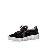 Gabor Damen Sneaker, Frauen Low-Top Sneaker,Best Fitting,Reißverschluss,Übergrößen,Optifit- Wechselfußbett,schwarz (Smoky),38.5 EU / 5.5 U