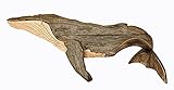 Uziqueif Wal Wanddeko Holz Wall Art Wal Walfisch Fisch Dekofigur Statue Skulptur Holz Modern - Maritime Deko in Holz-Optik - Zuhause Hängende Dekoration Für Zuhause Oder Hochzeit,Wooden wandkunst w