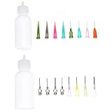 Minkissy 1 Set Temporäre Tattoo Flasche Kit 2 Leere Applikator Flaschen mit 16 Tipps Nadeln Tattoo Körper Kunst Malerei Lieferung