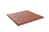 Vivol Premium Fallschutzmatten Rot 2 Stück - 50x50cm x 25mm TÜV Geprüfte Qualitäts Bodenschutzmatte für Spielplatz, Kita, Schule - Unterlegmatte für Fitness und Crossfit - Zuschneidb