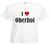 T-Shirt I Love Oberhof Größe 2XL Farbe Weiss Druck Schw