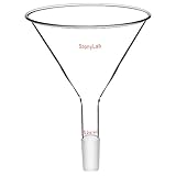 StonyLab Pulvertrichter aus Glas mit Kurzem Stiel und 150 mm Spitze O.D. und 24/40 Inner Joint Glass Funnel Filtertrichter G