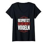 Damen Gespritzt wird nur beim Vögeln T-Shirt mit V