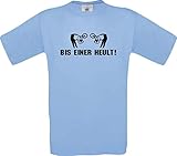 Shirtinstyle T-Shirt BIS Einer HEULT Biken BMX Downhill Cruisen Fahrrad Fun Shirt, Farbe hellblau, Größe XXL