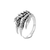 Personalisierter Dragon Claw Ring, trendiger Hip-Hop-Punk-Ring, für Männer Frauen verstellbarer cooler gotischer Ringschmuck, offener verstellbarer Ringschmuck, M