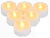 FAWFDF 6er-Pack Timer-LED-Kerzen,Batteriebetriebene Teelichter mit AAA-Batterie,Batterie Nicht im Lieferumfang enthalten,Dekorative Timer-Kerzen für zu Hause w