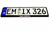 2X Auto-Kennzeichenhalter - Halter für KFZ-Kennzeichen, Nummernschild, Autokennzeichen, mit Klicksystem - Inkl. 8 Schrauben & Vibrationsdämpfer - Einfache & stabil, Größe 520 x 100