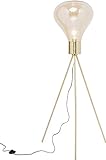 Kare Design Stehleuchte Tripod Pear 160cm, Stehlampe für das Wohnzimmer in Gold, Dreifuß Stehlampe in Form einer Birne, weitere Ausführungen erhältlich (H/B/T) 160x50x50