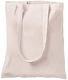 CENTRIX 100% natürlicher Baumwolle Einkaufstaschen 10er Pack 15 x 16 Zoll, 5,5 Unzen Baumwolle Canvas Einkaufstasche- umweltfreundlich super stark waschbar mit 27 Zoll langem G