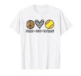 Peace Love Softball Süß Vintage Softball T-S