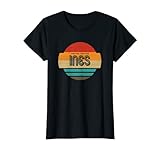 Damen Ines Name Retro Vintage Sonnenuntergang Limited Edition T-S
