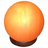 BOSALLA Salz Lampe Kugel Planet runde Form Ø 14 cm Kristall Leuchte Salt Range Pakistan mit Spezial Leuchtmittel Kabel in WEIß + SCHWARZ Länge 120-500 cm wählbar (Schwarz, 1200)