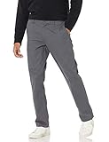 Amazon Essentials Slim-Fit Wrinkle-Resistant Flat-Front Chino pants, Grey, 34W x 32L