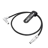 Z-CAM EVF Powe-Kabel, drehbar, 2-poliger Stecker auf gerades 2-poliges M-Kabel für ARRI Alexa Kamera, SmallHD 702 Bright|Teradek Bond|ZCAM-E2 Flaggschiff E2-S6 E2-F6 E2-F8 Alvin's Cab