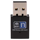 dedepeng WLAN CSL Computer Mini USB-300Mbps RTL8192 WiFi Dongle WiFi Adapter Wireless Receiver-Netzwerkkarte Antenne 802.11 N/G/B Wi-Fi LAN-Adapter Für Desktop-Laptop