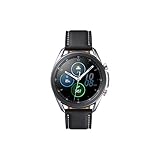 Samsung Galaxy Watch3, runde Bluetooth Smartwatch für Android, drehbare Lünette, LTE, Fitnessuhr, Fitness-Tracker, großes Display, 45 mm, silber, inkl. 36 Monate Herstellergarantie [Exkl. bei Amazon]