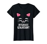 Schlafmütze Frauen Mädchen Morgenmuffel Katze Schlaf T-S
