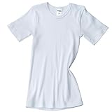 HERMKO 2810 3er Pack Kinder Kurzarm Unterhemd für Mädchen + Jungen aus Bio-Baumwolle, Farbe:weiß, Größe:116