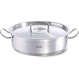 Fissler original-profi collection / Edelstahl-Bräter, (3,0 L - Ø 24 cm) runder Induktions-Schmortopf, mit Deckel, backofen-geeignet, spülmaschinengeeignet - alle Herdarten auch Induk