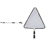 CON:P Gartenwerkzeug Alu-Greif-/Teichschere, ausziehbar & Söll 18829 Kescher, Algenkescher extra-fein, dreieckig aus hochwertigem Aluminium, teleskopierbar von 60-150 cm, 1 x 1 Stück, schw