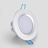 Ssydj 3 Helligkeitsniveaus 9W Natürliches Weiß 400 0k 720lm LED. Deckenleuchten Nicht Dimmbar 8 0RA LED. Downlights For Deckenstrahler IP44 220V (Packung Von 1) [Energieklasse A +]