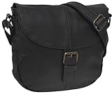 Gusti Handtasche Leder - Candice Umhängetasche Schultertasche Tasche Partytasche Henkeltasche Festivaltasche Tragetasche Schwarz L