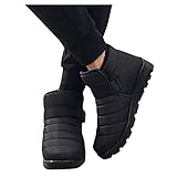 Fulidngzg Schneestiefel Damen Wasserdicht Gefüttert 39 Leicht Flache Bequem Warm Rutschfeste Winter Herren Stiefeletten Winterschuhe Winterstiefel S