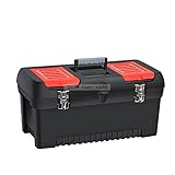 Werkzeugkasten Haushalt Große Hardware Elektriker Kasten Multifunktionale Wartung Tragbare Werkzeug Aufbewahrungsbox Auto Fall Werkzeug Organisatoren Box Metall (Color : Black, Size : 35x18x14cm)