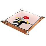 Pu Leder Taschenleerer Kreativer Mädchenrock Tablett Organizer Ablage Aufbewahrungsbox 16x16