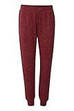 OXMO Benita Damen Sweathose Sweatpants Relaxhose mit Kordelzug, Größe:L, Farbe:Wine Red Melange (1915261)