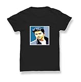 Zac Efron Illustration Fan Art Black Tshirt T-Shirt Top 100% Baumwolle für Herren, T-Shirt für den Sommer, Geschenk, Herren, Freizeithemd, XXL, Black