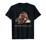 North Pole Brown Grizzly Bär im Schnee Alaska Pacific NW Geschenk T-S