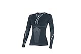 Dainese-D-CORE DRY TEE LS LADY, Schwarz/Weiss, Größe XS/S