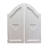 KKCF Scharnier Schwingtür Cafe Bar Pub, Saloon Half Waist Gate Im Mediterranen Stil, Scharniere Inklusive Auto Close Indoor Privacy Partition, Farbgrößen (Color : White, Size : 75x70cm)